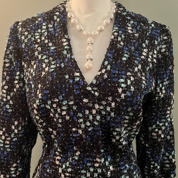 Kay Unger Metallic Evening Suit - Size 12 - Picture 2 of 5